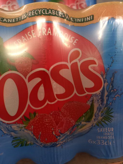OASIS FRAISE  FRAMBOISE CANETTE 6 × 33 cl