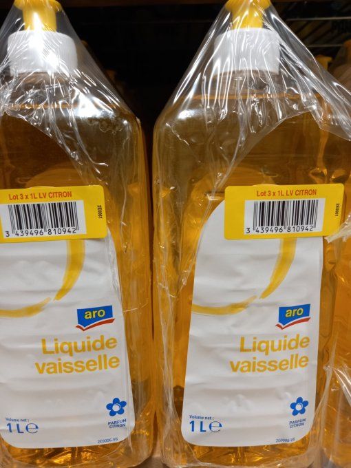 ARO LIQUIDE  LAVE VAISSELLE 1L ×3