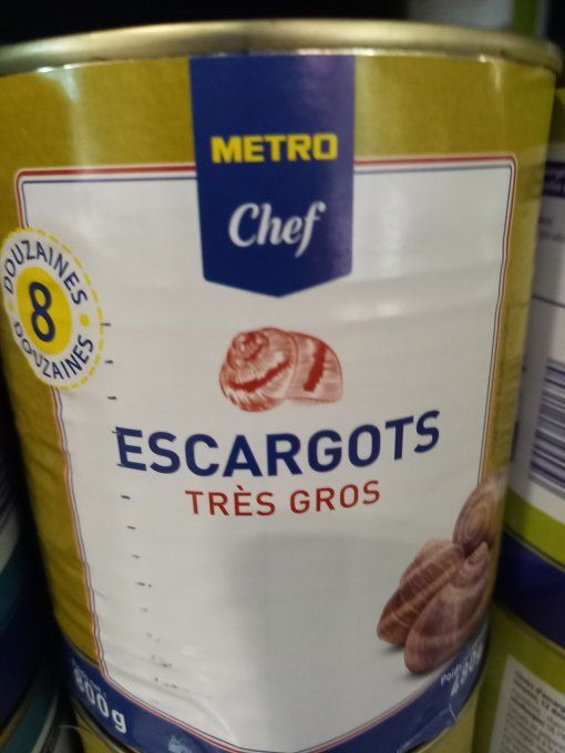 METRO CHEF ESCARGOTS  TRES GROS 