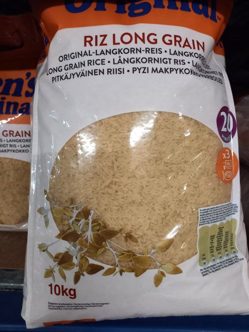 RIZ  LONG GRAINE 20 MN  10 KG BENS