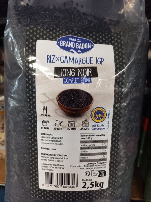RIZ CAMARGUE IGP LONG   NOIR  2,5 kg