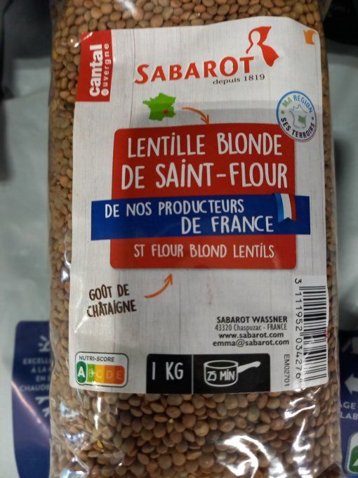 LENTILLE  BLONDE SAINT FLOUR