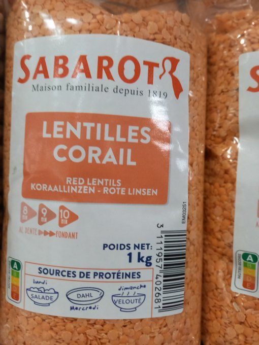LENTILLE CORAIL