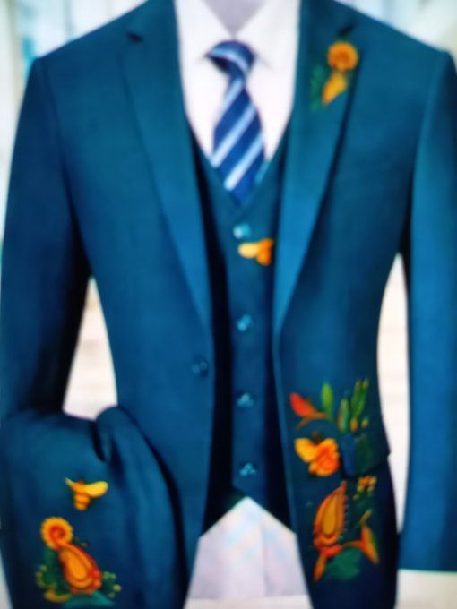 ENSEMBLE 3 PIÈCES POUR HOMME NOUVEAU  STYLE  TENDANCE  IMPRIMÉ ABEILLES  ET FLORAL COMPR TAILLE : M-