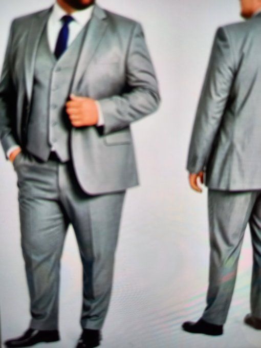 COSTUME 3 PIÈCES  GRANDE TAILLE  POUR MARIAGE taille : FR EU  2XL  3XL 4XL