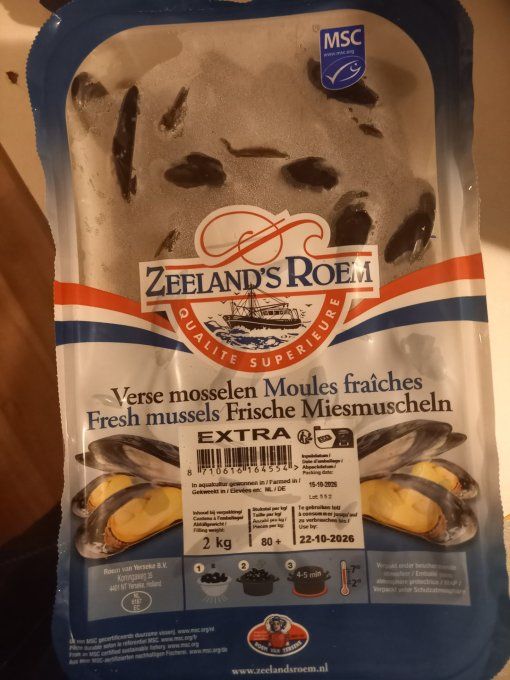 MOULE MSC FRAÎCHES  ZEELAND'S ROEM  2 kg