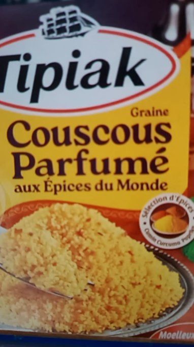 TIPIAK GRAINE COUSCOUS  PARFUMÉ AUX ÉPICES  DU MONDE 519 G